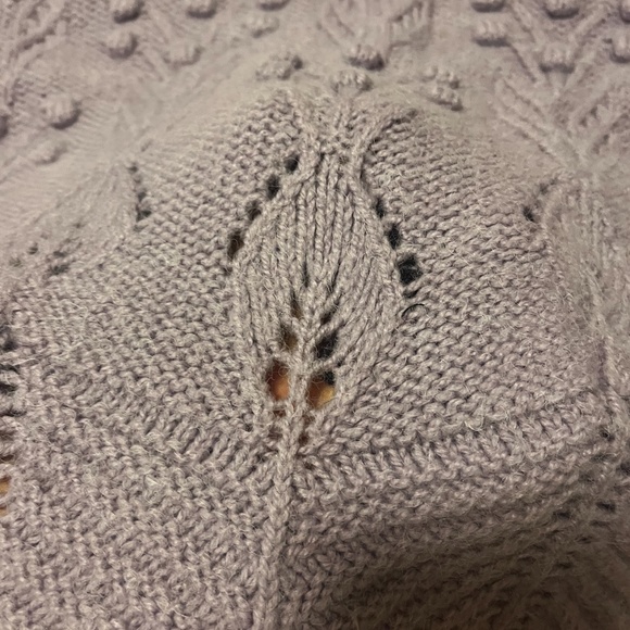 Zara lilac knit pompom short sleeve sweater EUC - Picture 7 of 10